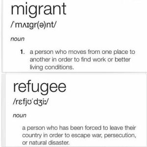 refugee is not a migrant